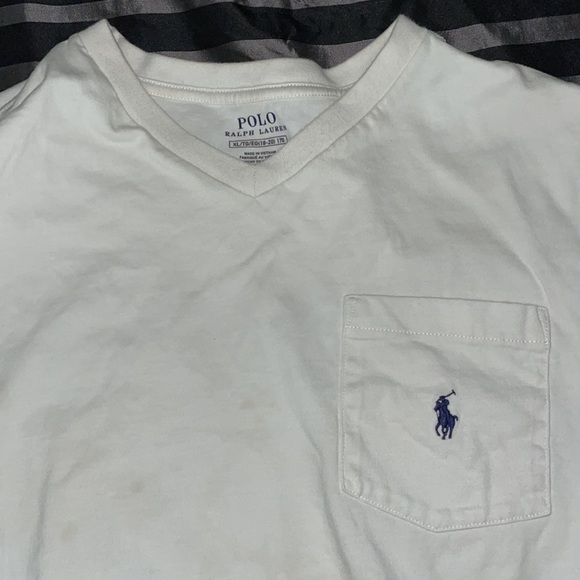 POLO RALPH LAUREN XL BASIC WHITE TEE - Picture 2 of 3